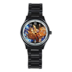 St Sv Logo1 Sport Metal Watch (black) by desiascales