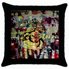 Little Bird Throw Pillow Case (black) by bestdesignintheworld