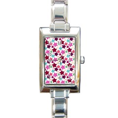 Stars Pattern Rectangle Italian Charm Watch