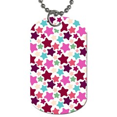 Stars Pattern Dog Tag (One Side)