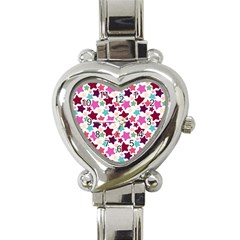 Stars Pattern Heart Italian Charm Watch