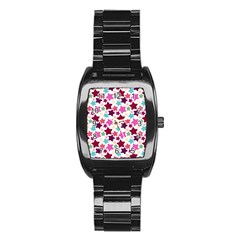 Stars Pattern Stainless Steel Barrel Watch