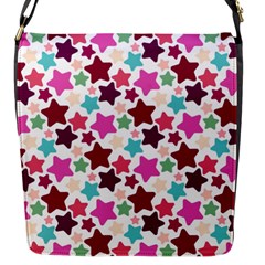 Stars Pattern Flap Closure Messenger Bag (S)