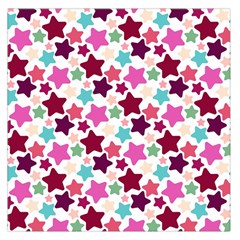 Stars Pattern Large Satin Scarf (Square)