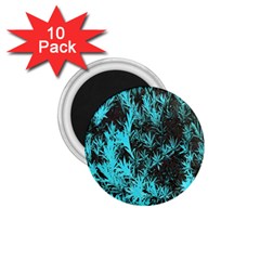 Blue Etched Background 1.75  Magnets (10 pack) 