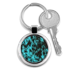 Blue Etched Background Key Chains (Round) 