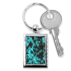 Blue Etched Background Key Chains (Rectangle) 