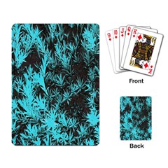 Blue Etched Background Playing Cards Single Design