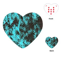 Blue Etched Background Playing Cards (Heart)