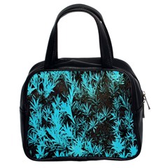 Blue Etched Background Classic Handbag (Two Sides)