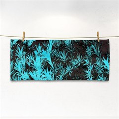 Blue Etched Background Hand Towel