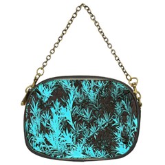 Blue Etched Background Chain Purse (Two Sides)