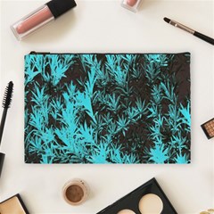 Blue Etched Background Cosmetic Bag (Large)