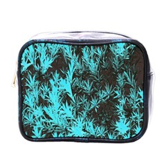 Blue Etched Background Mini Toiletries Bag (One Side)