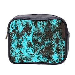 Blue Etched Background Mini Toiletries Bag (Two Sides)