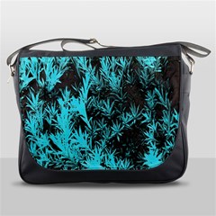 Blue Etched Background Messenger Bag