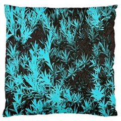 Blue Etched Background Large Cushion Case (One Side)