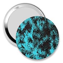 Blue Etched Background 3  Handbag Mirrors