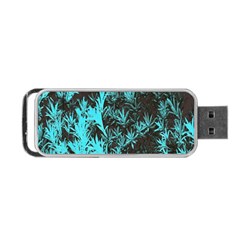 Blue Etched Background Portable USB Flash (One Side)