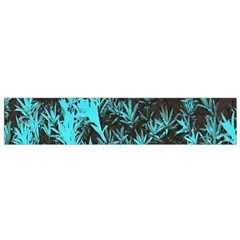 Blue Etched Background Small Flano Scarf