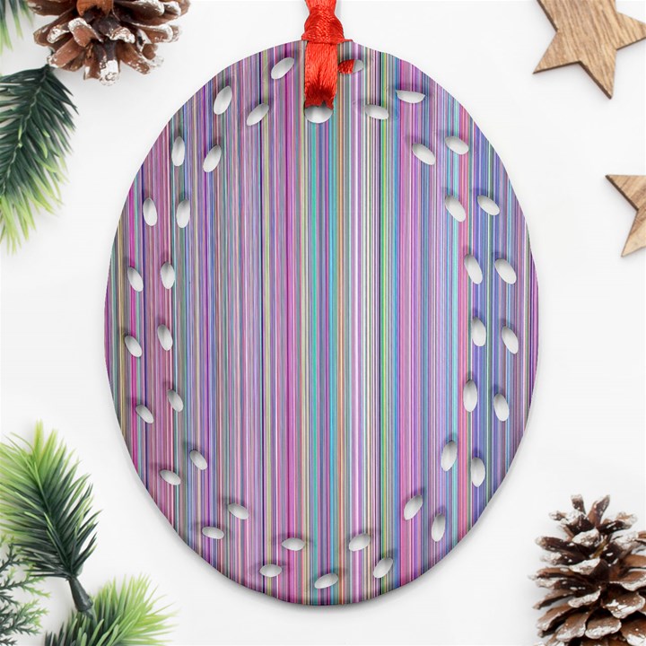 Broken Tv Screen Ornament (Oval Filigree)