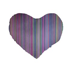 Broken Tv Screen Standard 16  Premium Heart Shape Cushions by dressshop