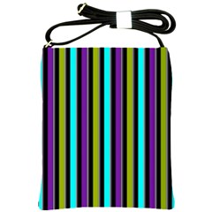 Retro Stripe 1 Vertical Retro Stripe 1 Shoulder Sling Bag by dressshop