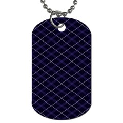 Blue Plaid  Dog Tag (one Side) by dressshop