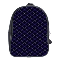 Blue Plaid  School Bag (large) by dressshop