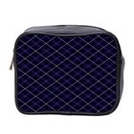 Blue Plaid  Mini Toiletries Bag (Two Sides) Front