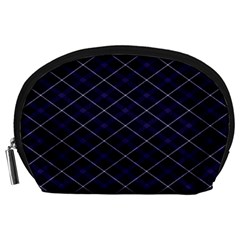 Blue Plaid  Accessory Pouch (large) by dressshop