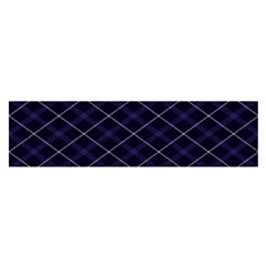 Blue Plaid  Satin Scarf (oblong) by dressshop