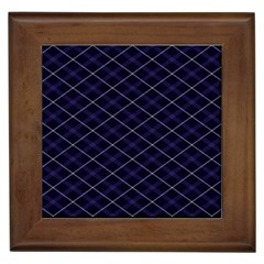 Blue Plaid  Framed Tiles by dressshop