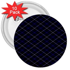 Blue Plaid  3  Buttons (10 Pack)  by dressshop