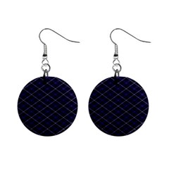 Blue Plaid  Mini Button Earrings by dressshop