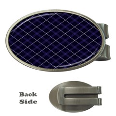 Blue Plaid  Money Clips (oval)  by dressshop