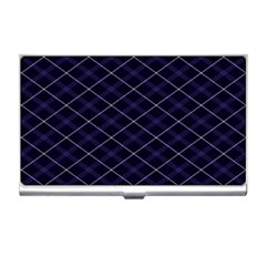 Blue Plaid  Business Card Holder by dressshop