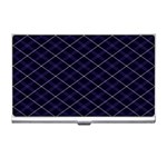 Blue Plaid  Business Card Holder Front