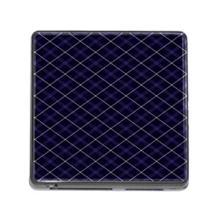 Blue Plaid  Memory Card Reader (square 5 Slot) by dressshop