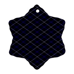 Blue Plaid  Ornament (snowflake) by dressshop