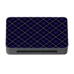 Blue Plaid  Memory Card Reader with CF Front