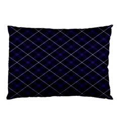 Blue Plaid  Pillow Case (two Sides) by dressshop