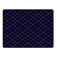 Blue Plaid  Double Sided Fleece Blanket (small)  by dressshop