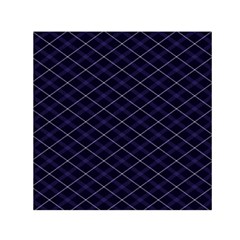 Blue Plaid  Small Satin Scarf (square) by dressshop