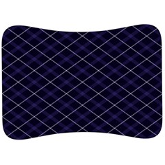 Blue Plaid  Velour Seat Head Rest Cushion