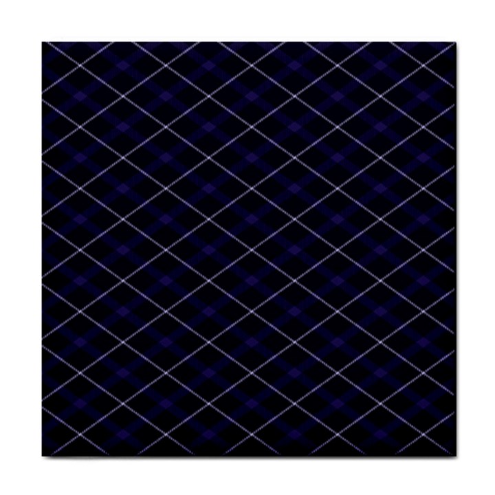 Blue Plaid  Tile Coasters