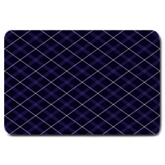 Blue Plaid  Large Doormat  by dressshop