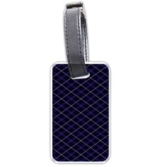 Blue Plaid  Luggage Tags (one Side)  by dressshop