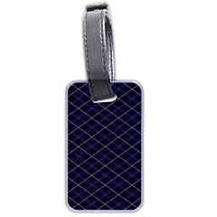 Blue Plaid  Luggage Tags (two Sides) by dressshop