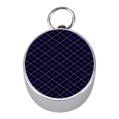 Blue Plaid  Mini Silver Compasses by dressshop